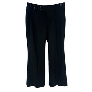 Banana Republic Jackson Fit Wool Black Boot Leg Pants Office Workwear Y2K 2P